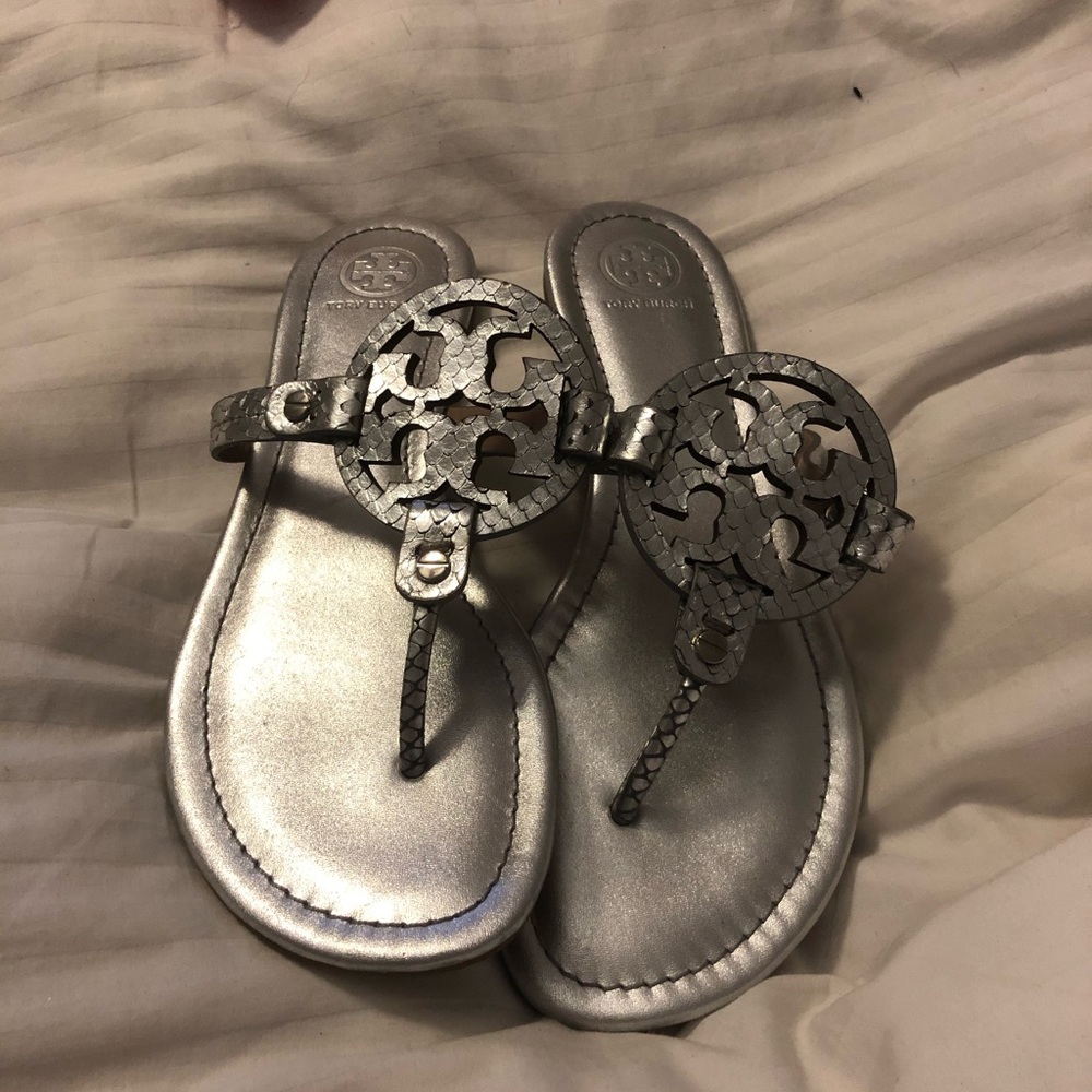 BRAND NEW - Tory Burch Miller Silver Sandal